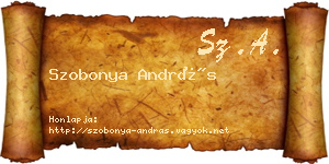 Szobonya András névjegykártya